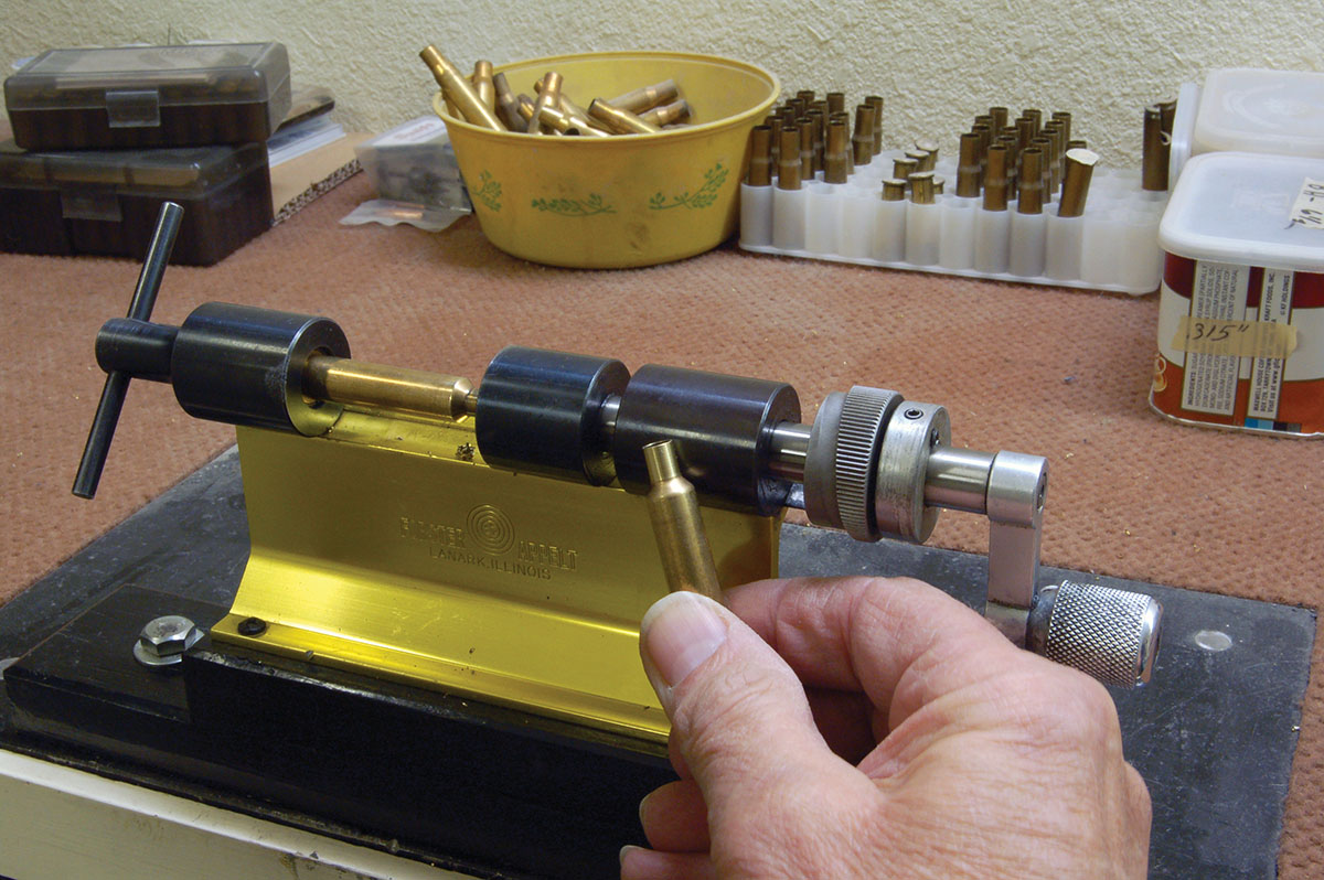 A Forester neck turning tool was used to achieve proper neck thickness.